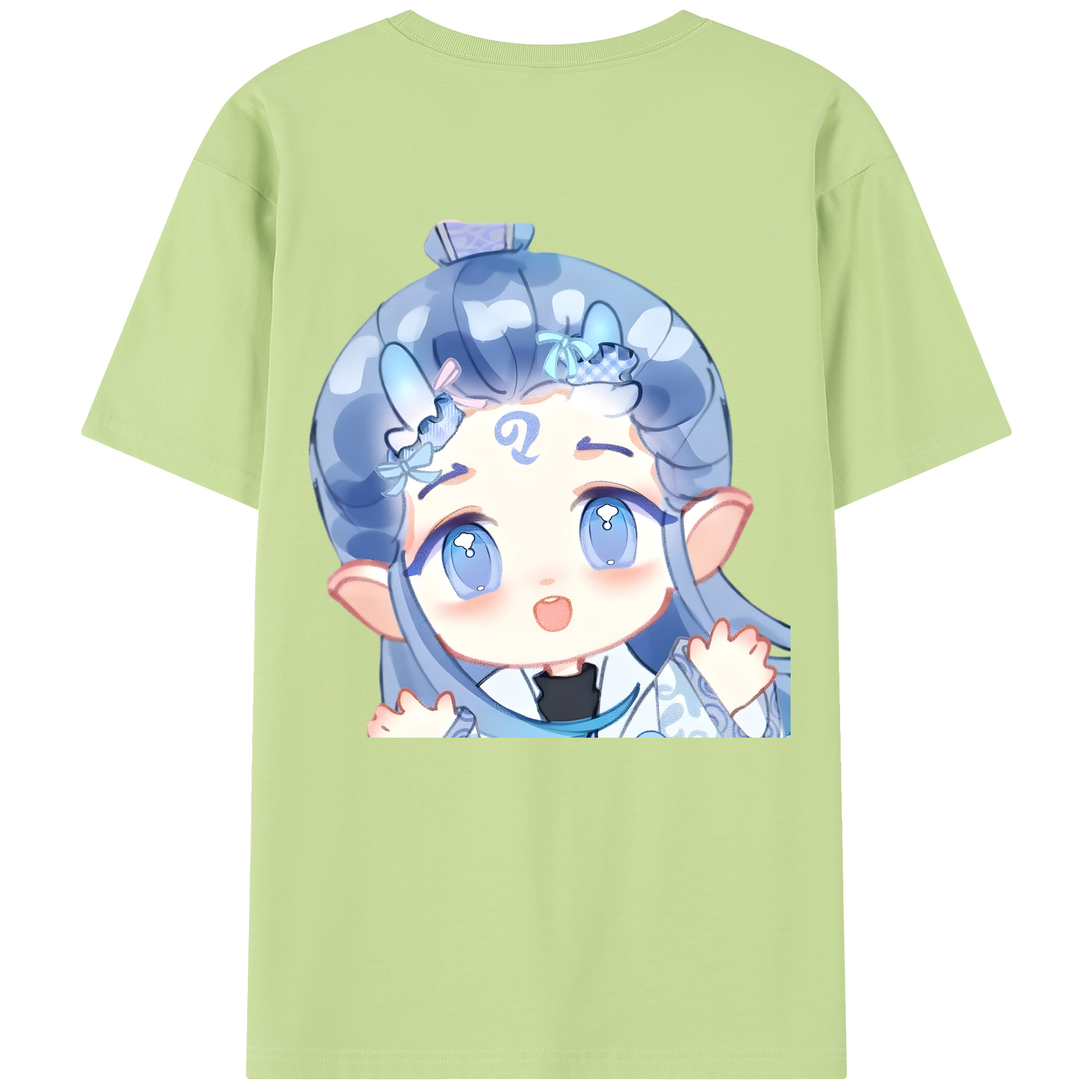 （画像用） Ne Zha 2 ナタ 魔童の大暴れ 綿100％半袖Tシャツ（背面プリント）